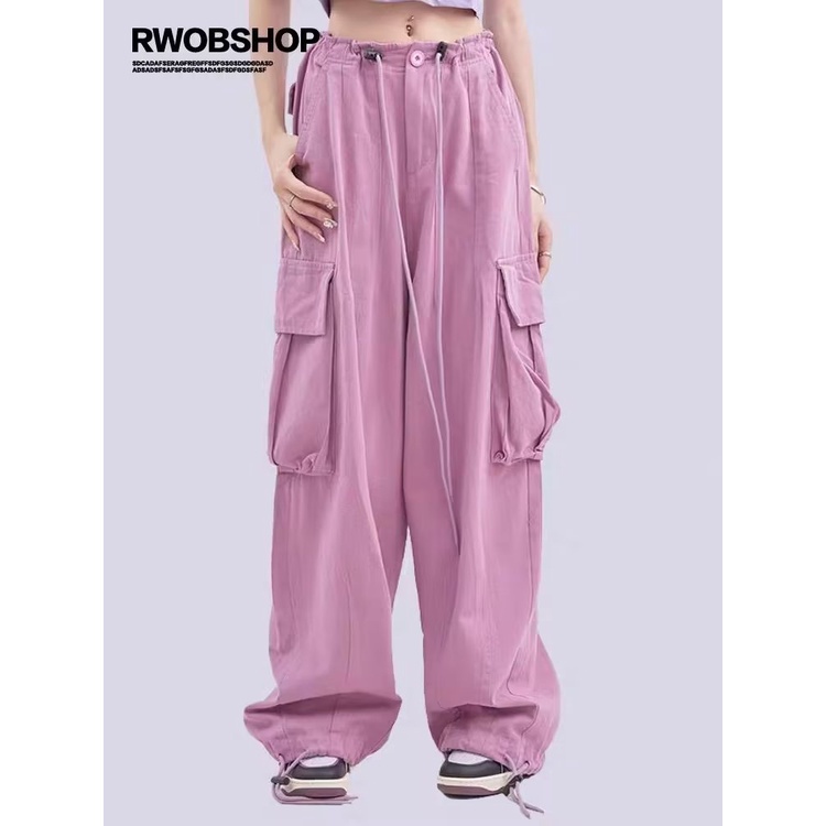 Quần Legging Lưng Cao Ống Rộng Phối Dây Rút Phong Cách Mỹ Thời Trang Cho nam quần túi hộp nam quần ống rộng nam quần hộp nam cargo pants nam