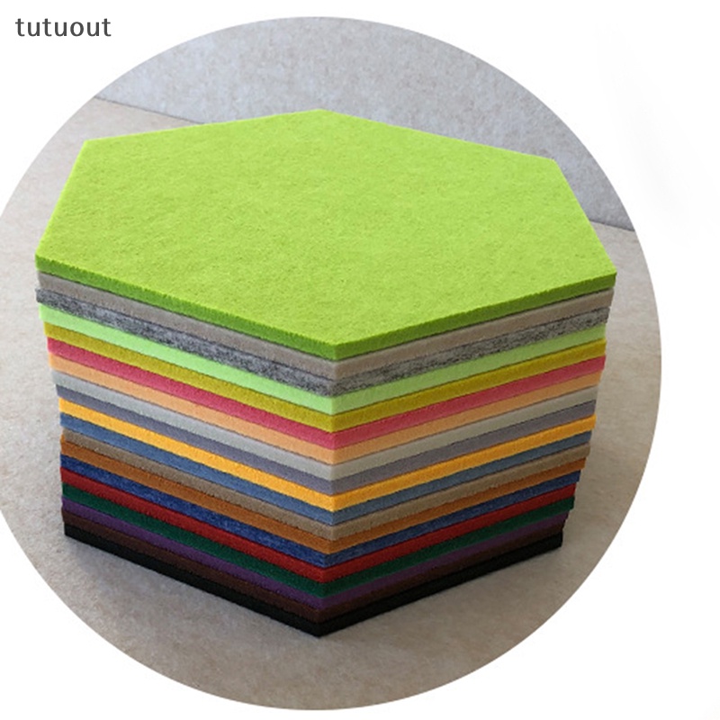 Miếng Dán Tường Trang Trí Hình Lục Giác Bằng Vải Nỉ Vn