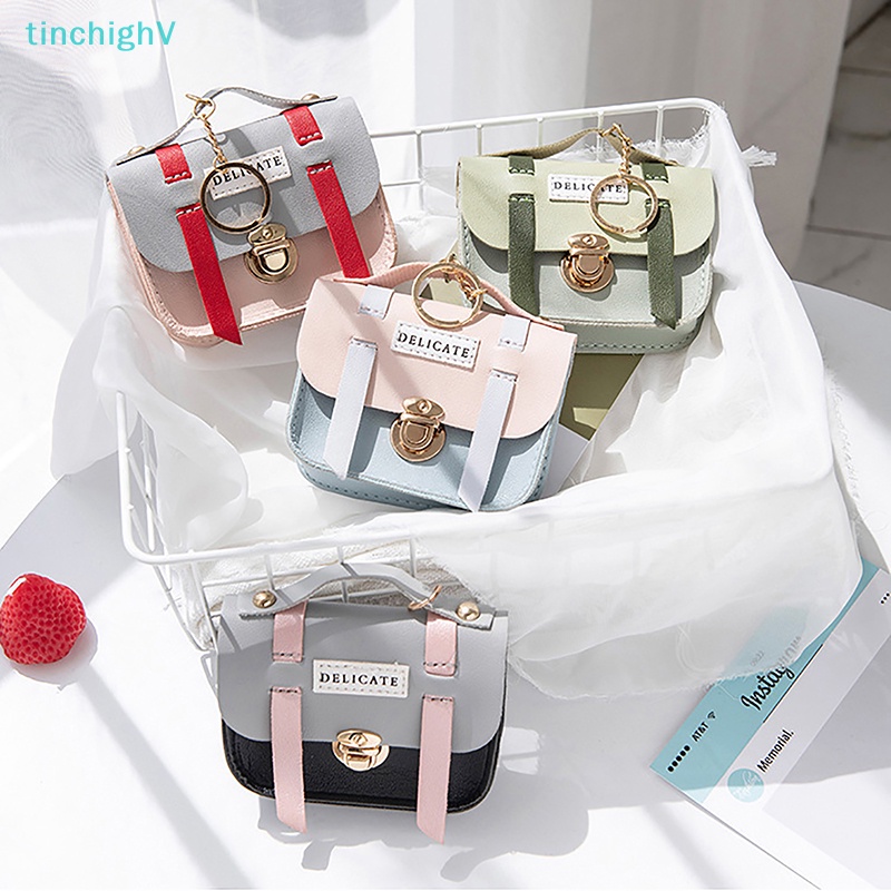 Ví Đựng Tiền Xu / Thẻ / Tai Nghe Mini Có Móc Khóa Thời Trang Cho Nữ