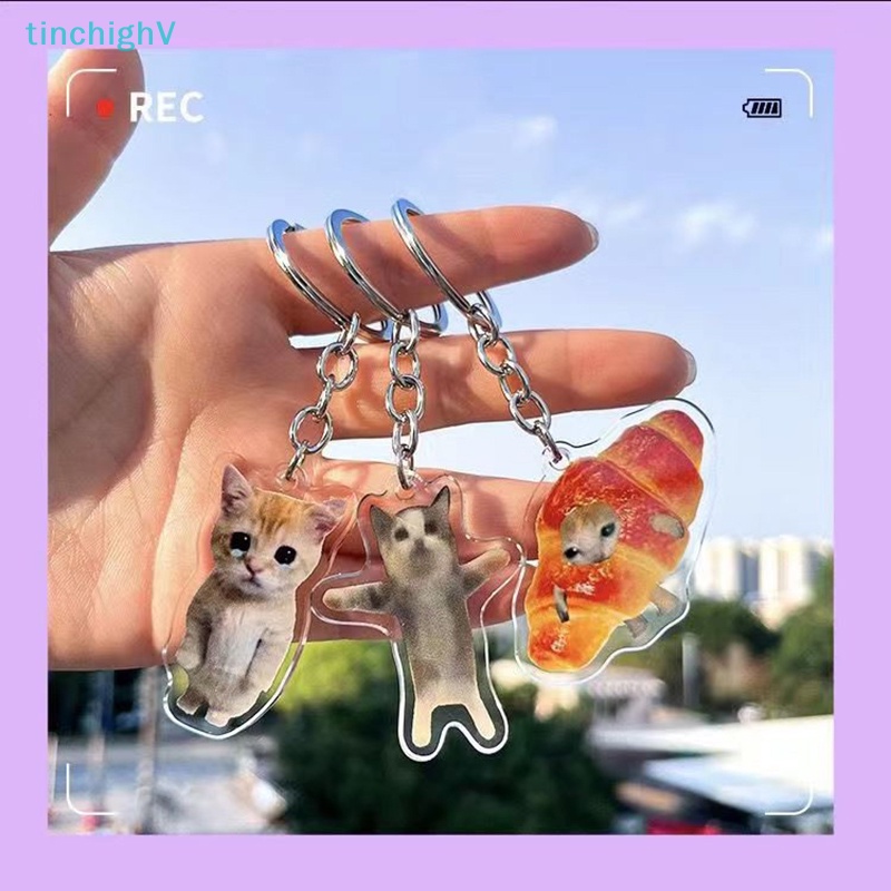 [TinchighV] Móc Khóa Xe Hơi / Túi Xách Hình Mèo Khóc Chuối Vui Nhộn 2023