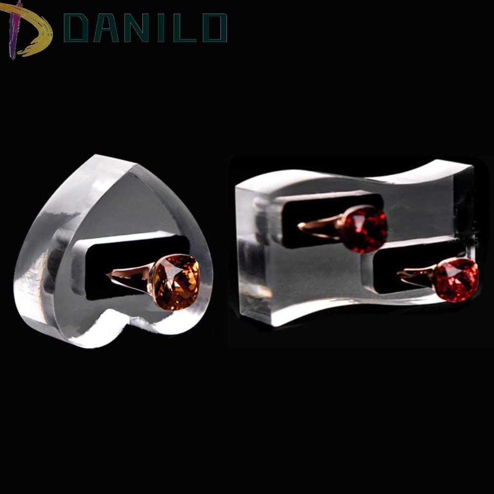 DANILO Giá Đỡ Trưng Bày Nhẫn Hình Trái Tim Bằng Acrylic Tiện Dụng
