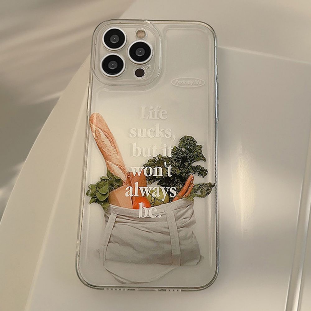 Ốp Điện Thoại TPU Mềm Chống Sốc Chống Bụi In Hình Rau Củ Đơn Giản Cho IPhone 11 12 13 14 Pro Max X XR 8 7 Plus SE