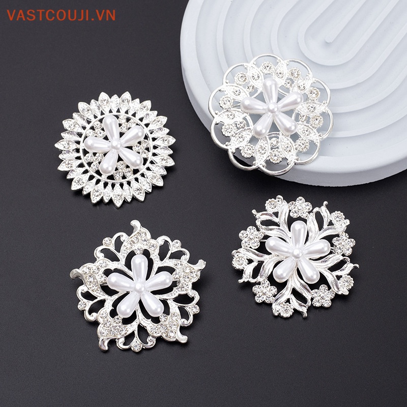Ghim Cài Áo Hình Hoa Đính Đá Ngọc Trai Giả Bằng Hợp Kim Thời Trang Cho Nữ