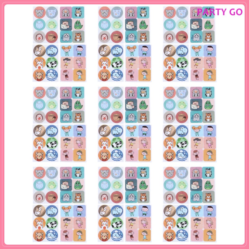 Set 144 / 216 / 360 Miếng Dán Chống Muỗi Họa Tiết Hoạt Hình Dễ Thương Cho Bé