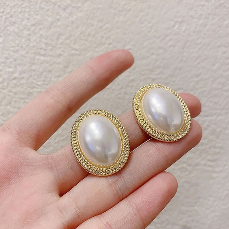 Ygt Đôi Khuyên Tai Hình Hoa Bướm Đính Ngọc Trai Đơn Giản Phong Cách Hàn Quốc Cho Nữ