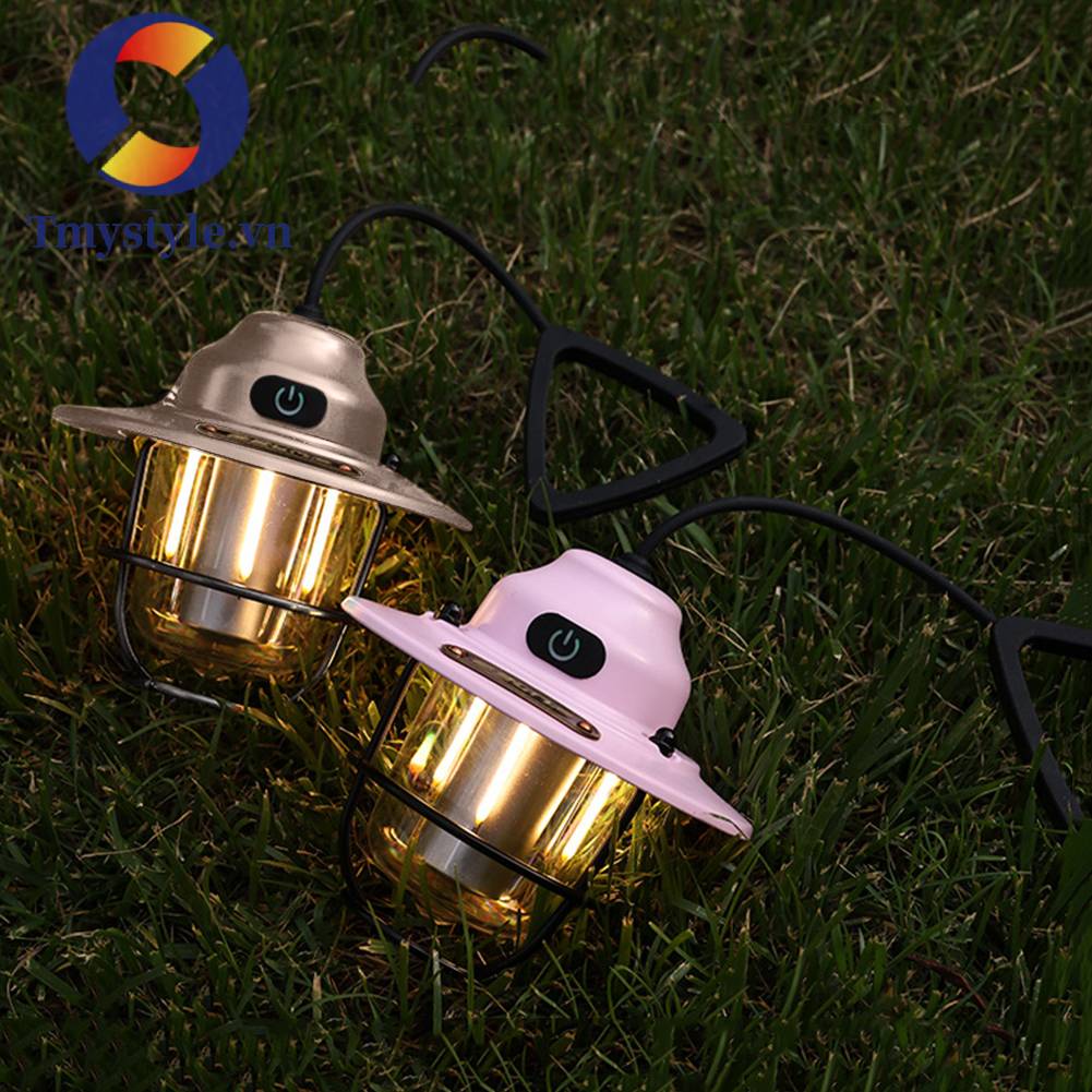 Đèn LED Cắm Trại 2000mAh IPX4 Sạc USB Phong Cách Vintage