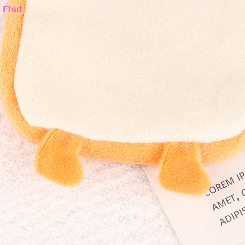 {Ffsd} Ví Đựng Tiền Xu / Tai Nghe / Chìa Khóa Bằng Lông Nhung Hình Bánh Mì Hoạt Hình Có Khóa Kéo Làm Quà