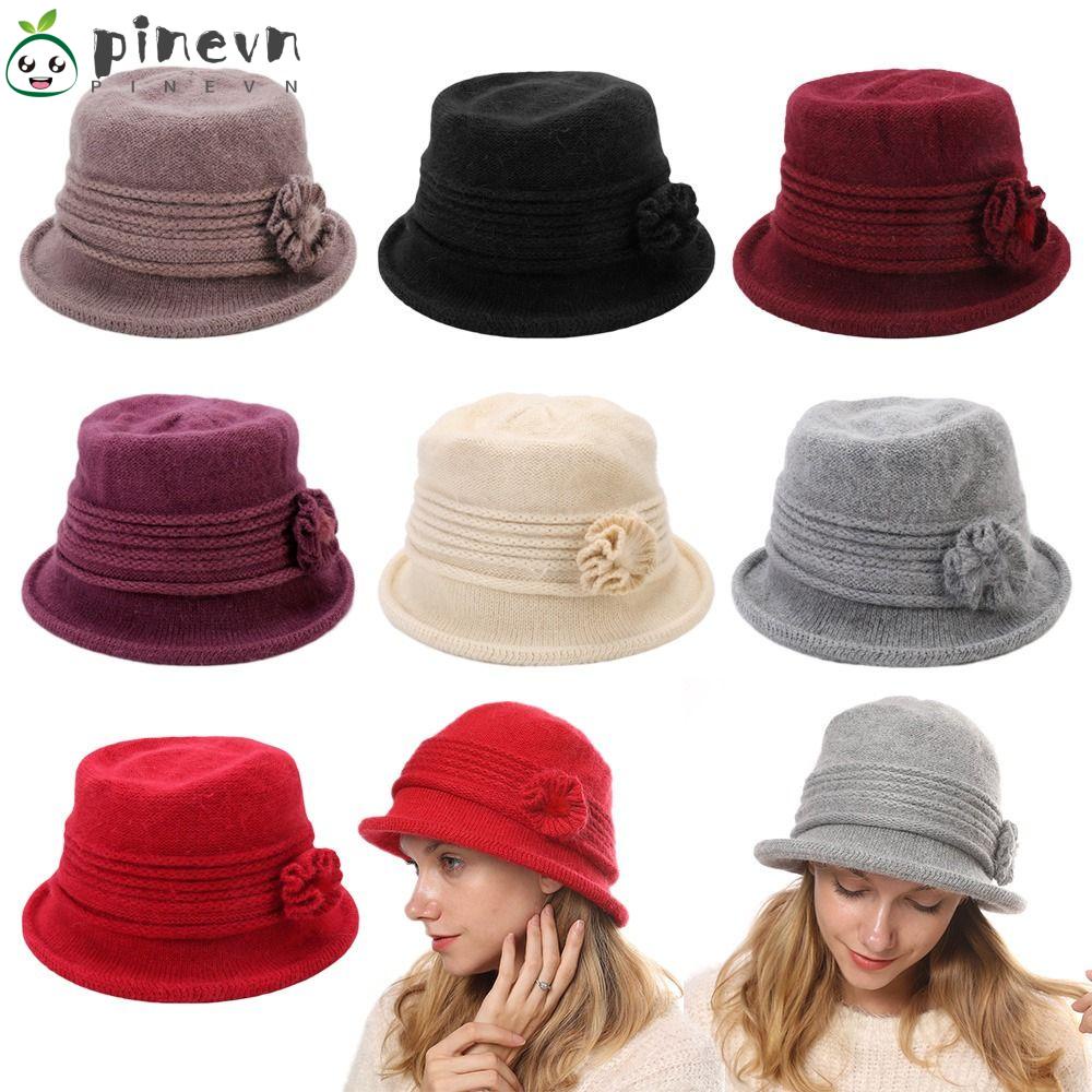 PINEVN Mũ Len Trùm Đầu Chống Lạnh Thời Trang Cho Nữ