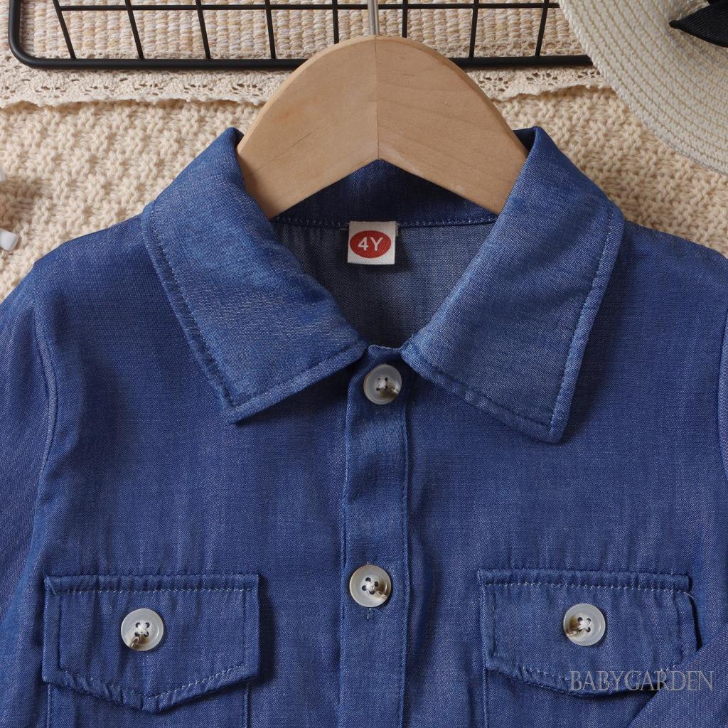 Set Đồ 2 Món Gồm Áo Liền Quần + Áo Sơ Mi Đan Len Không Tay Màu Trơn Kèm Thắt Lưng Dành Cho Bé Gái / 4-7 Tuổi