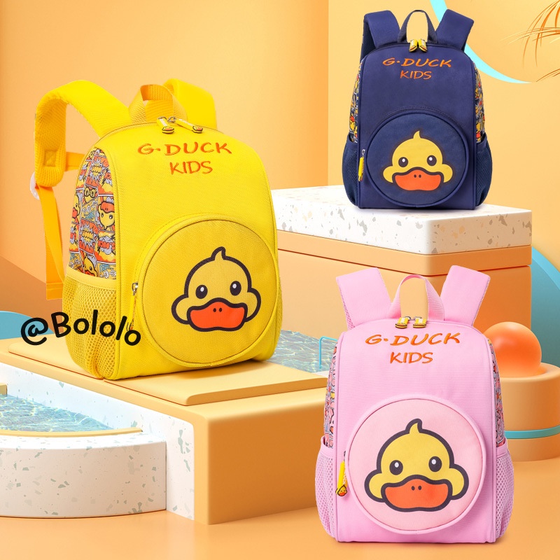 Bololo Ba Lô Đi Học Chống Thất Lạc Hình Chú Vịt Vàng Nhỏ Đáng Yêu Thời Trang Cho Bé