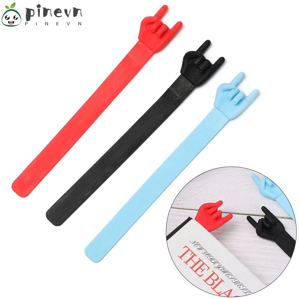 PINEVN Bookmark Hình Ngón Tay Bằng Silicone Thiết Kế Sáng Tạo Dễ Thương