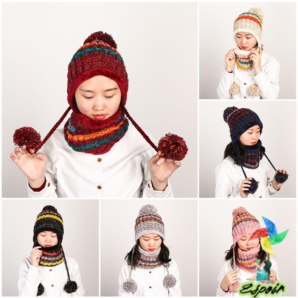 ESPO Mũ Dệt Kim Giữ Ấm Cao Cấp Thời Trang Mùa Đông Dành Cho Nữ