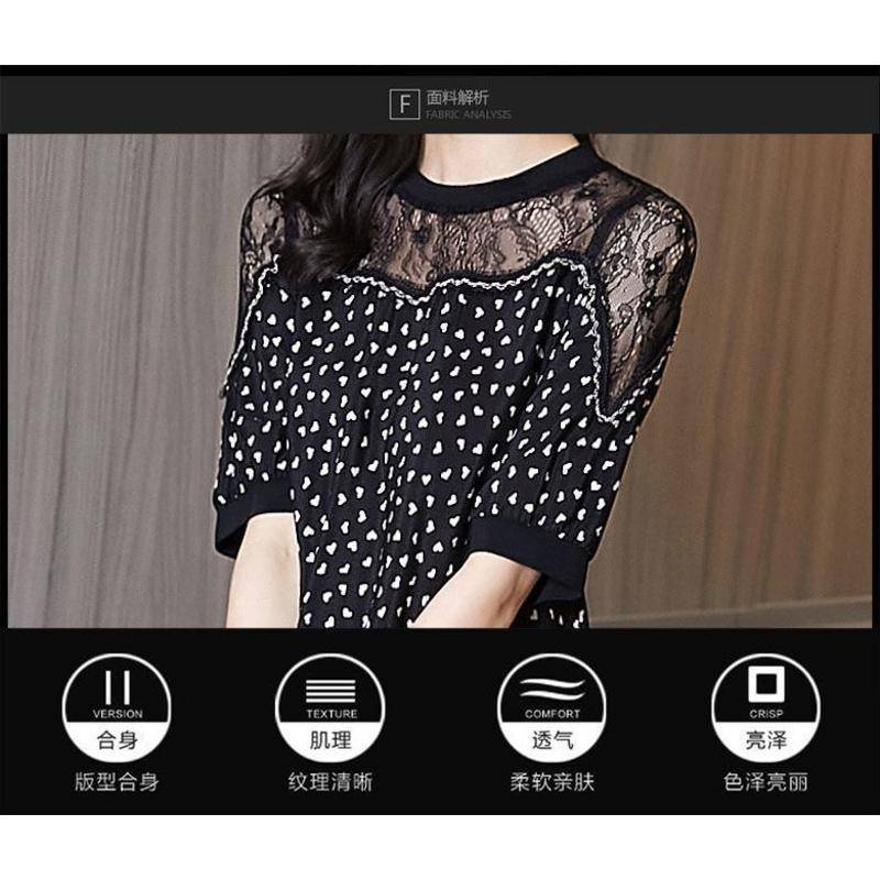 Đầm Chiffon Dáng Chữ a Tay Ngắn Phối Ren Hoa Rỗng Nhẹ Nhàng Phong Cách Mới 2023 Dành Cho Bạn Nữ