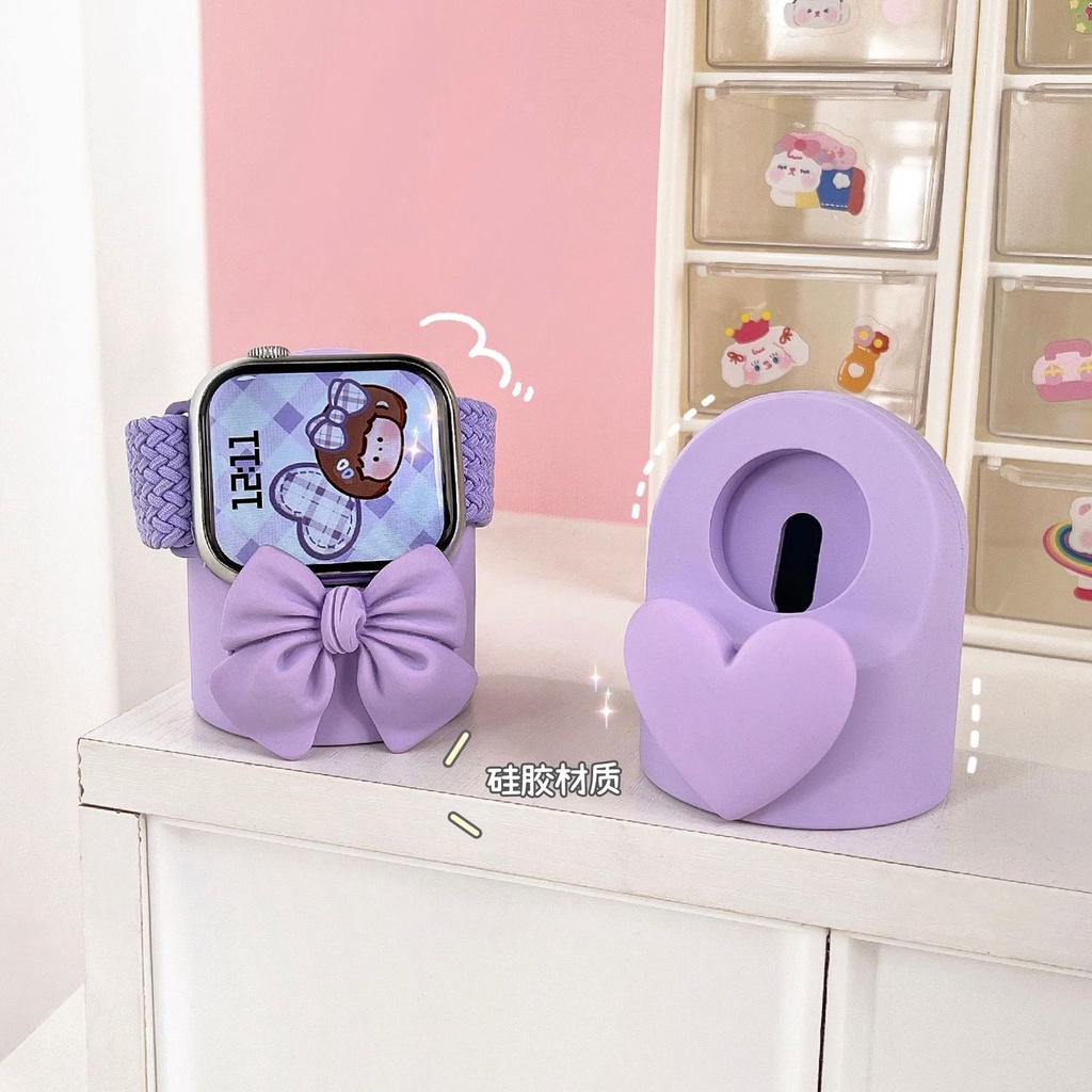 Đế Sạc Bằng Silicon Hình Trái Tim Cho Đồng Hồ Thông Minh Apple IWatch