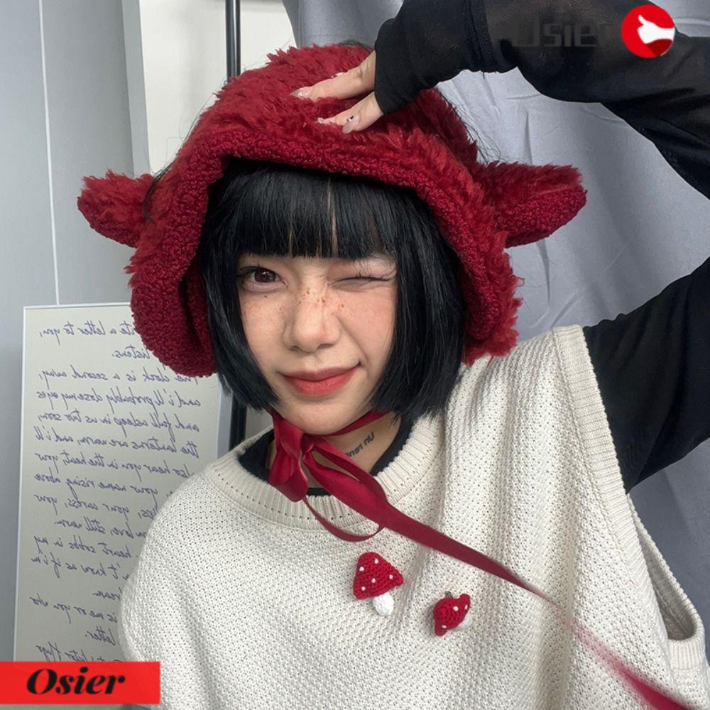 OSIER1 Băng Đô Len Giữ Ấm Tai Kiểu Dáng Dễ Thương Cho Nữ