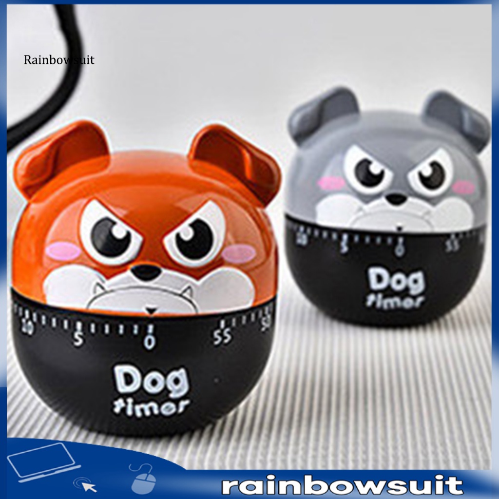 Đồng Hồ Hẹn Giờ Cơ Khí Không Cần Pin 60 Phút Hình Chú Chó Hoạt Hình Cho Nhà Bếp