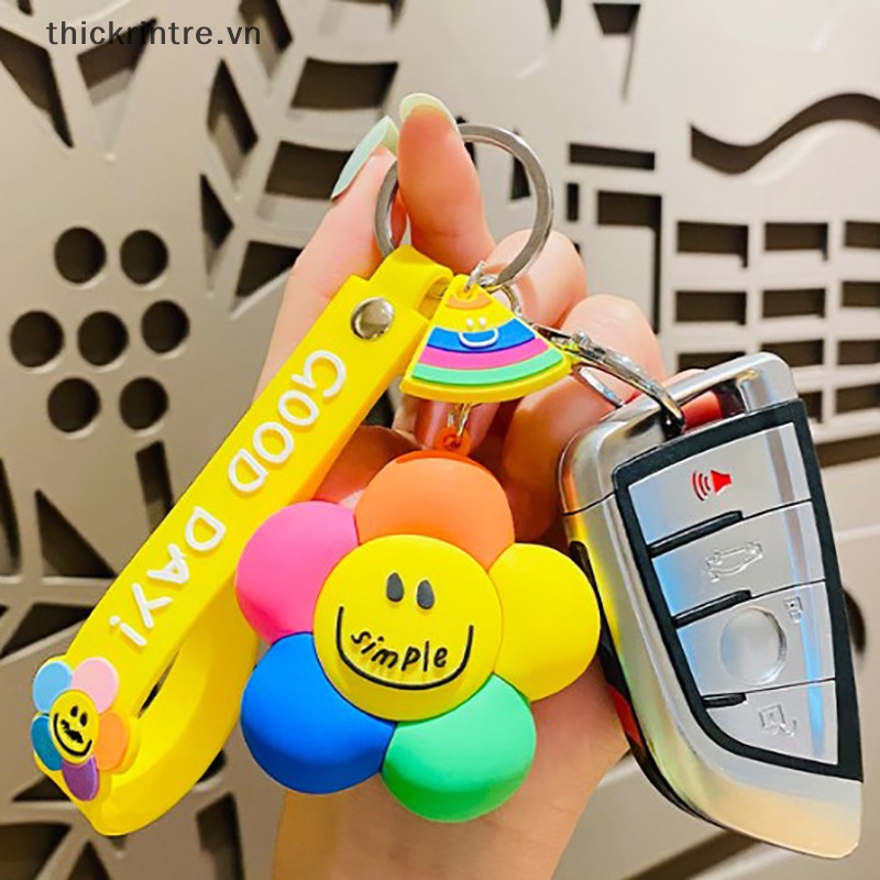 Dây Đeo Điện Thoại / Móc Khóa Hình Hoa Hướng Dương Mặt Cười Dễ Thương