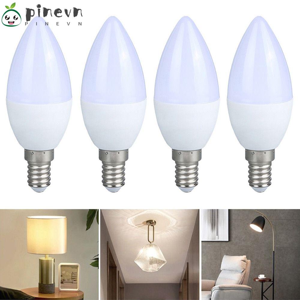PINEVN Bóng Đèn Led Hình Nến E14 E27 5W Trang Trí Nhà Cửa