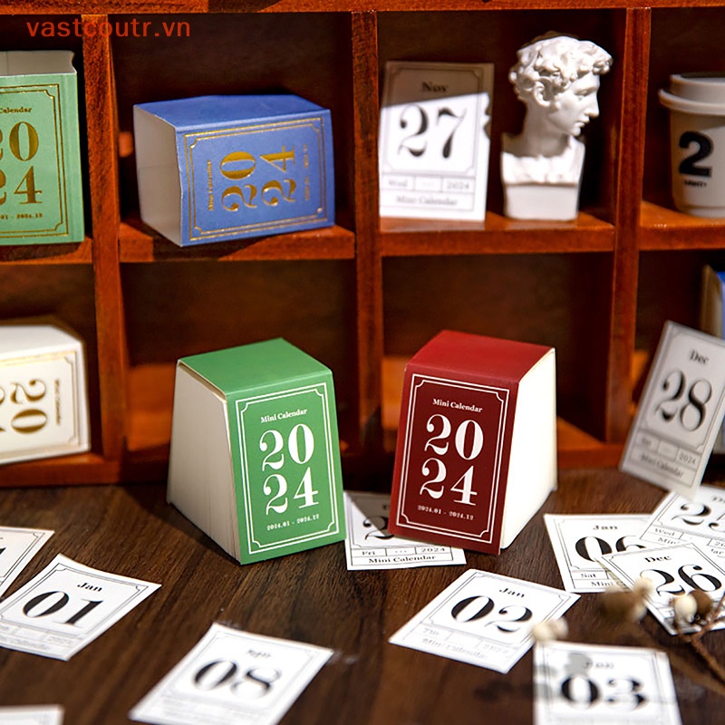 Lịch 365 Trang Trí 2024 Mini Bằng Giấy DIY Có Thể Xé Ra Được