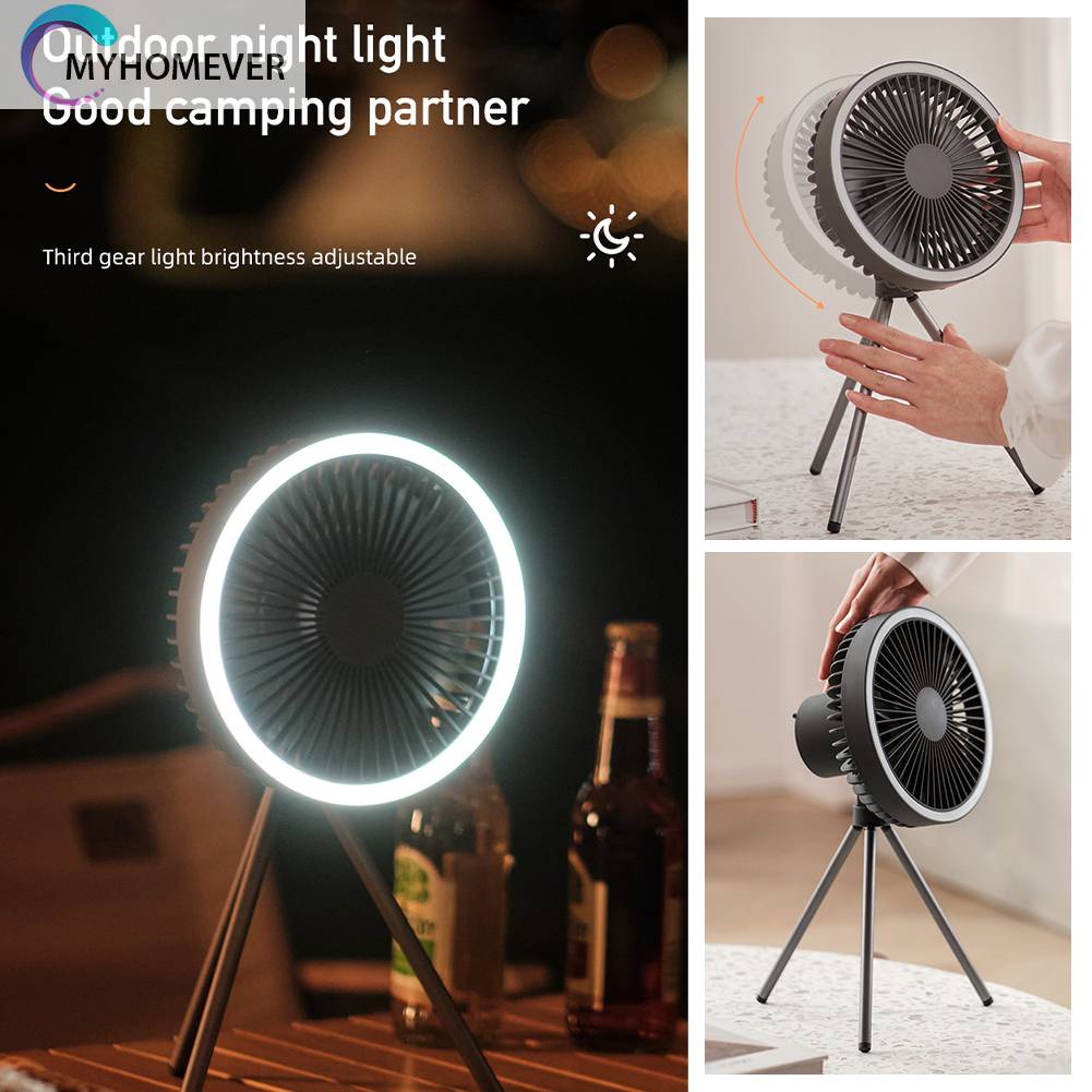 Quạt Làm Mát Để Bàn 3 Tốc Độ 10000mAh Cắm Trại Ngoài Trời