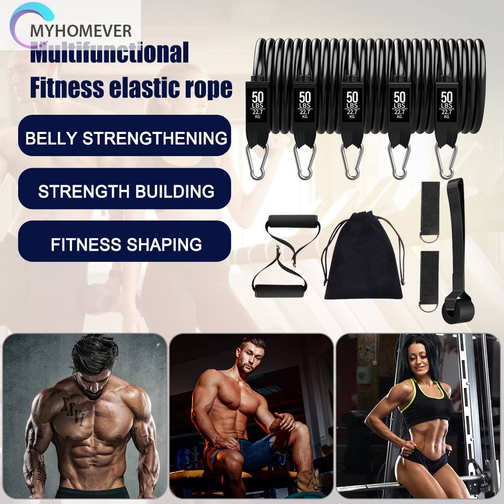 Set 11 Dây Kéo Đàn Hồi Hỗ Trợ Tập Yoga / Thể Hình