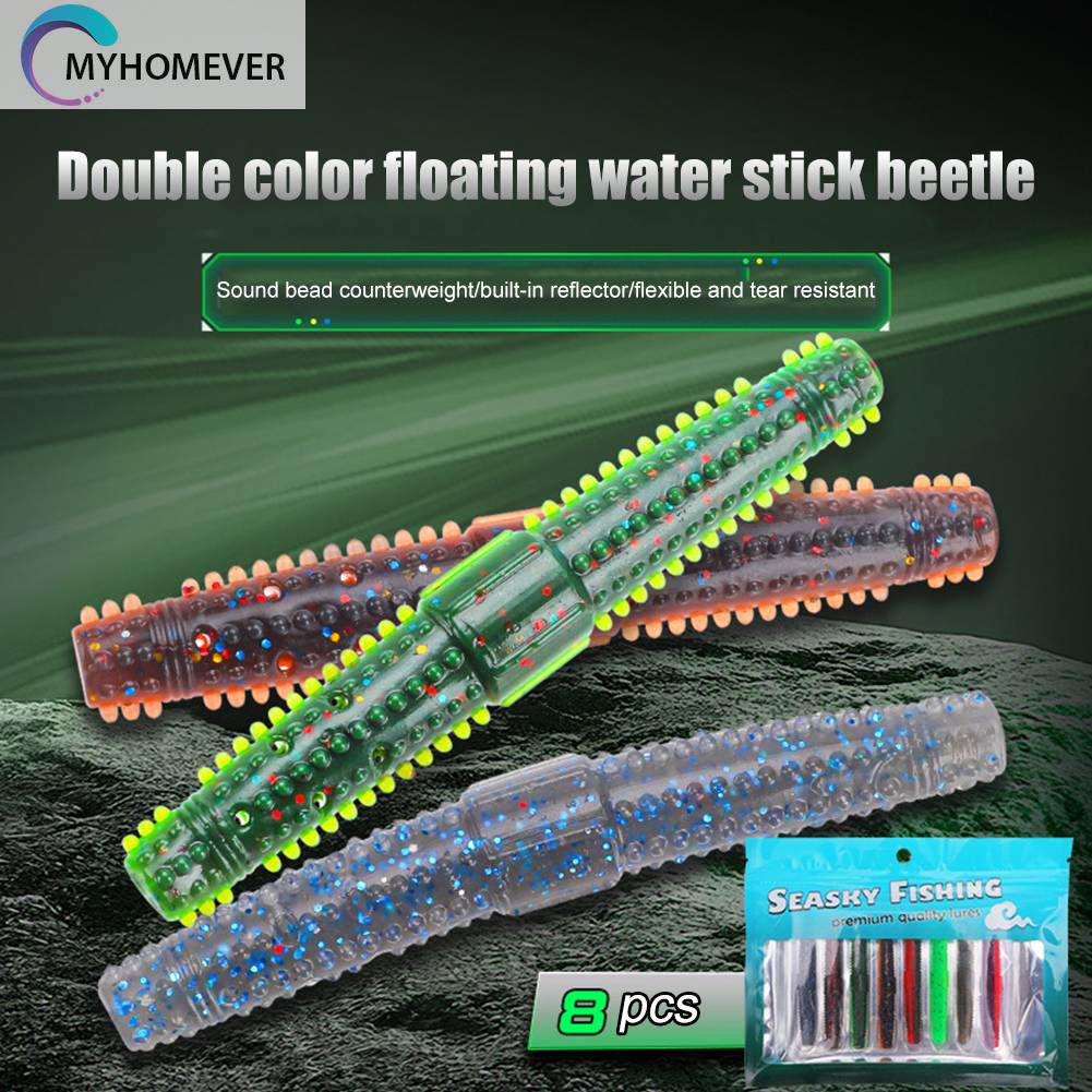 8 Mồi Giun Giả Câu Cá 7cm Trọng Lượng Nhẹ