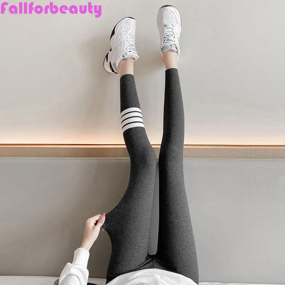 FALLFORBEAUTY Quần Tất Lưng Cao Chất Liệu Nhung Dày Dặn Ấm Áp Co Giãn Thời Trang Cho Nữ