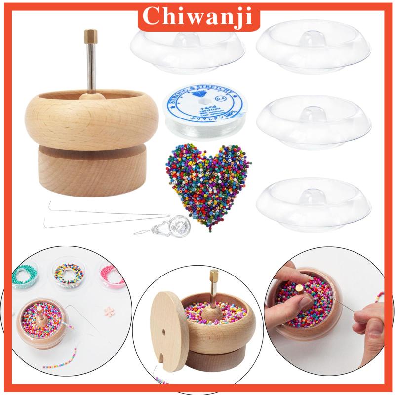 Bộ Tô Và Hạt Cườm Bằng Gỗ Dùng Làm Trang Sức Thủ Công DIY