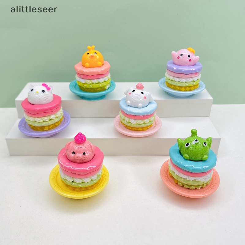 Bộ 10 Mô Hình Bánh Ngọt Trái Cây 3D Bằng Nhựa Resin Dùng Trang Trí Sổ Tay DIY