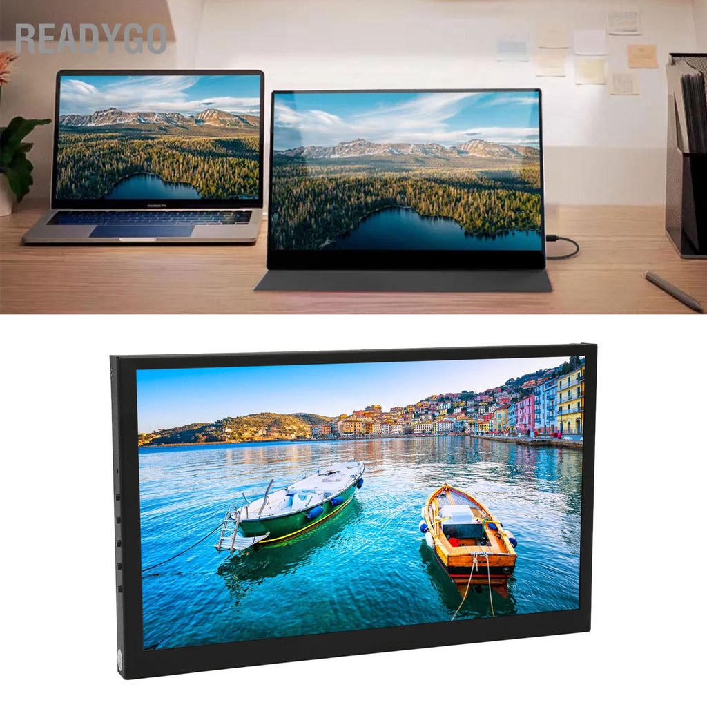 ReadyGo Có hàng sẵn Màn hình cảm ứng 10 1 inch HD 1024x600 Máy tính xách tay di động thứ hai cho Windows OS X RPi 4 3