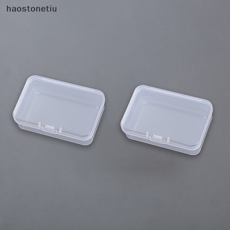 Bộ 2 Hộp Nhựa Trong Suốt Hình Vuông Đựng Trang Sức Tiện Dụng