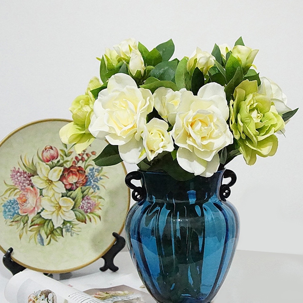 1 Bó Hoa Gồm 3 Đầu Hoa Nhân Tạo Thời Trang Dành Cho Trang Trí Tiệc Cưới / Nhà Cửa