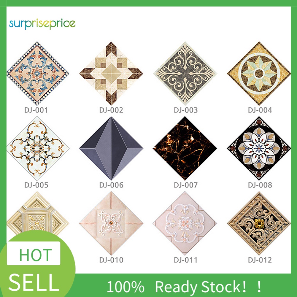 Set 10 Miếng Dán Sàn Nhà Bằng PVC Chống Thấm Nước