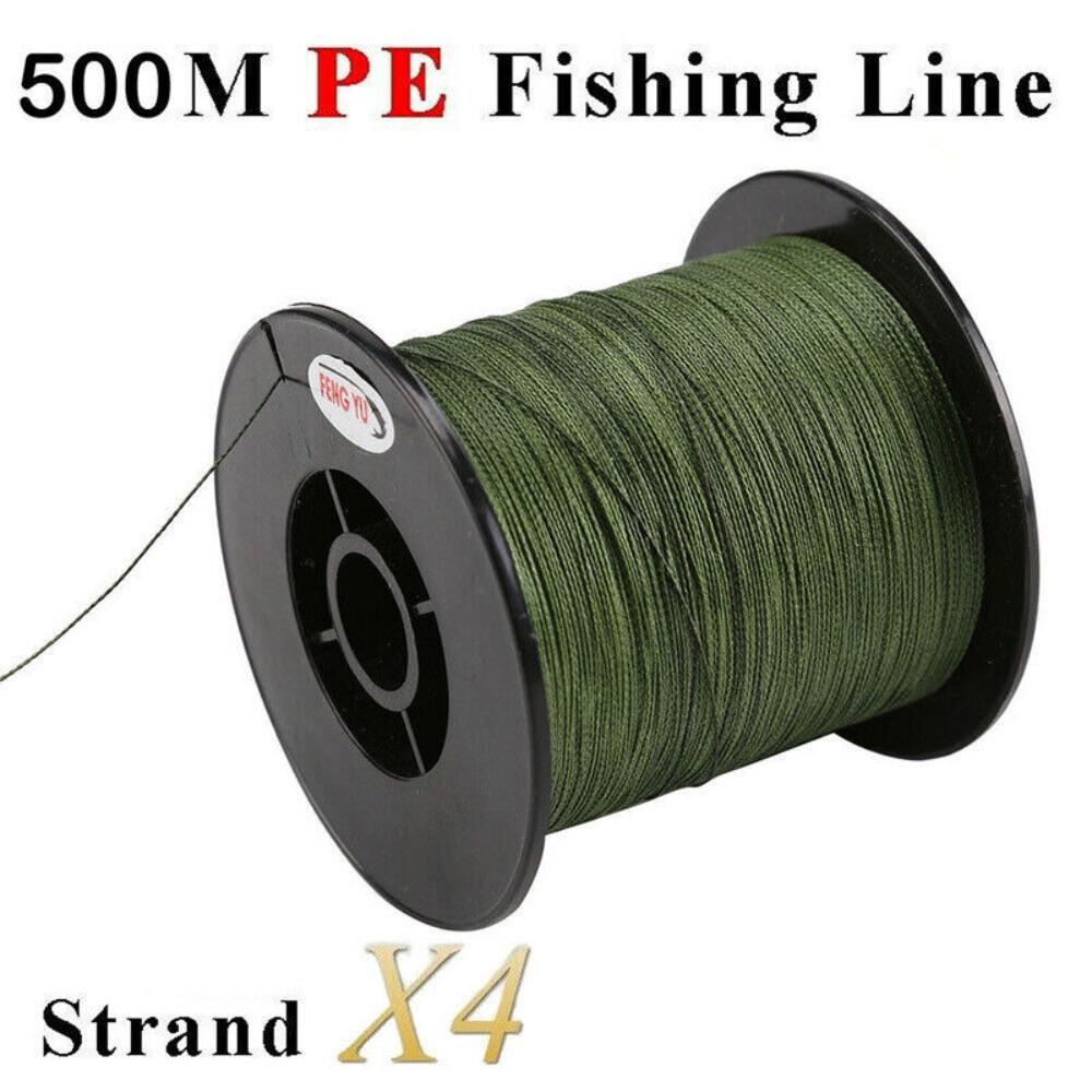 SHOUKEY Cuộn Dây Câu Cá Bện 4 Sợi PE 30-50LB