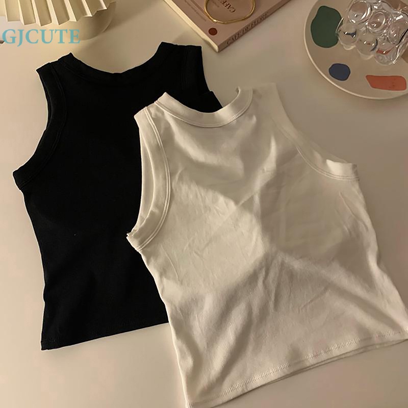 Áo Hai Dây Cổ Tròn Thêu Chữ Thời Trang Mùa Hè Dành Cho Nữ