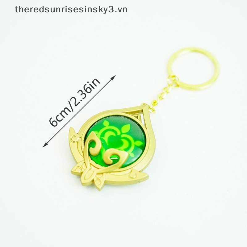 1 Móc Khóa Có 7 Vũ Khí Phản Quang Game Genshin Va Chạm Lnazuma Thời Trang