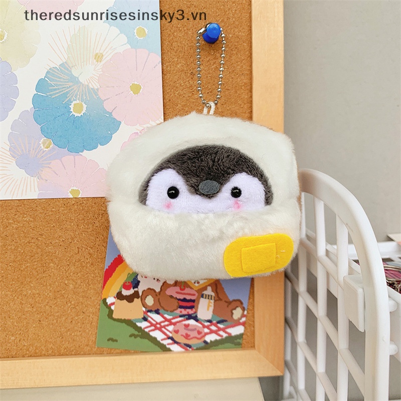 Móc Khóa Hình Chim Cánh Cụt Nhồi Bông Mềm Mại Đáng Yêu