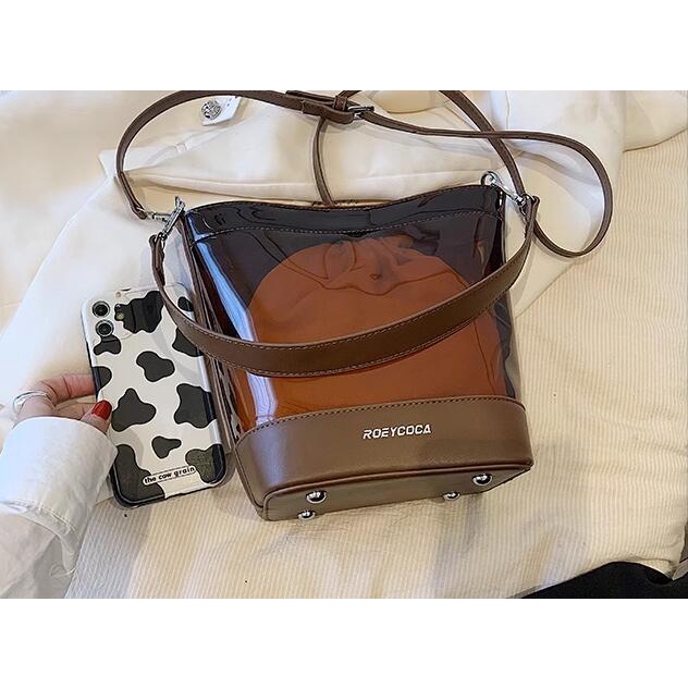 Túi Đeo Vai / Kẹp Nách Chất Liệu PVC Trong Suốt Kích Cỡ Lớn