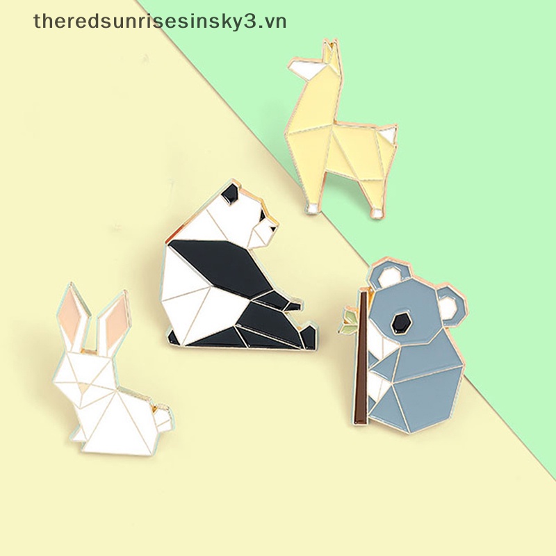 # # Ghim Cài Áo Hình Động Vật Thời Trang Tráng Men Hình Gấu Trúc Koala Alpaca Thỏ Cổ Áo Túi Xách