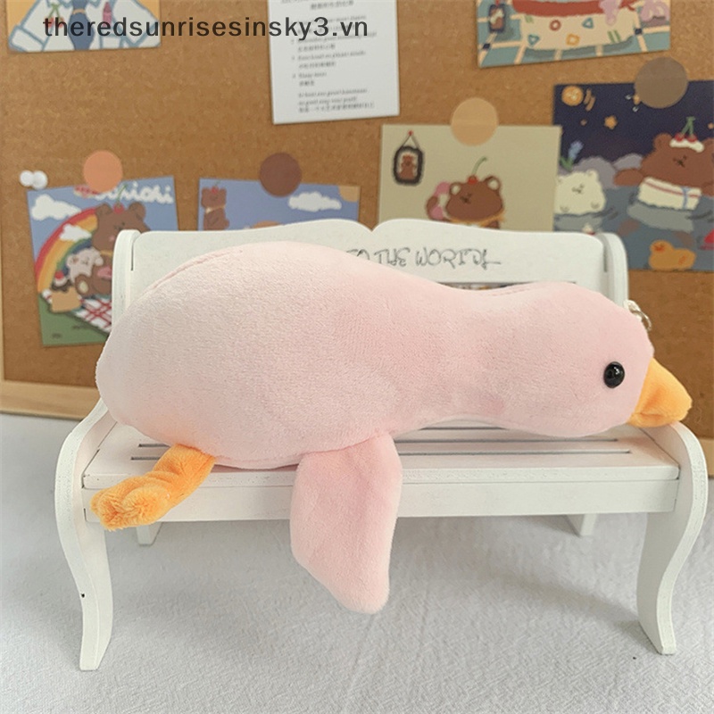 1 Móc Khóa Vịt Nhồi Bông Nằm Dễ Thương Dành Cho Bạn Gái