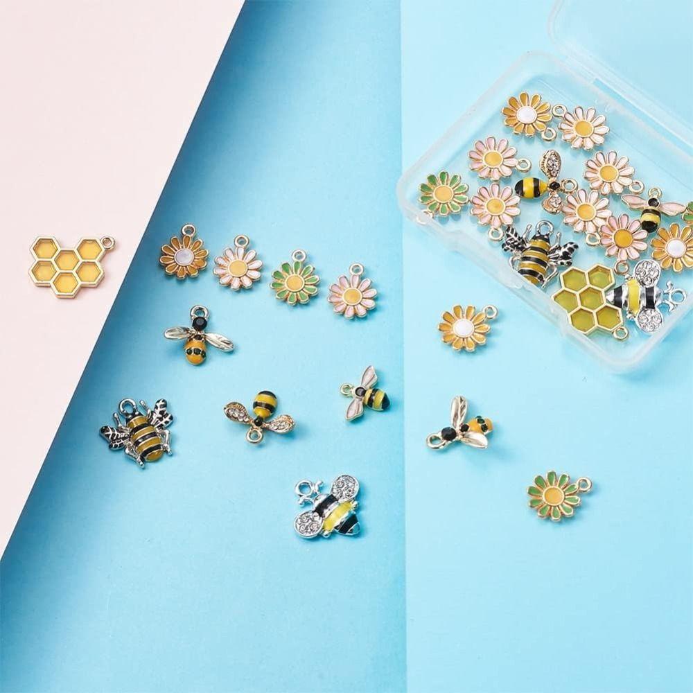 PEARLVN Mặt Dây Chuyền Hình Tổ Ong / Hoa Cúc / Hoa Cúc Nhiều Màu Bằng Hợp Kim Handmade Thời Trang Cho Cặp Đôi