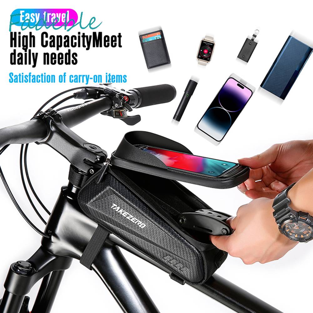 Túi Đựng Điện Thoại Cảm Ứng 1L Họa Tiết Phản Quang Chống Thấm Nước Gắn Xe Đạp Ốp