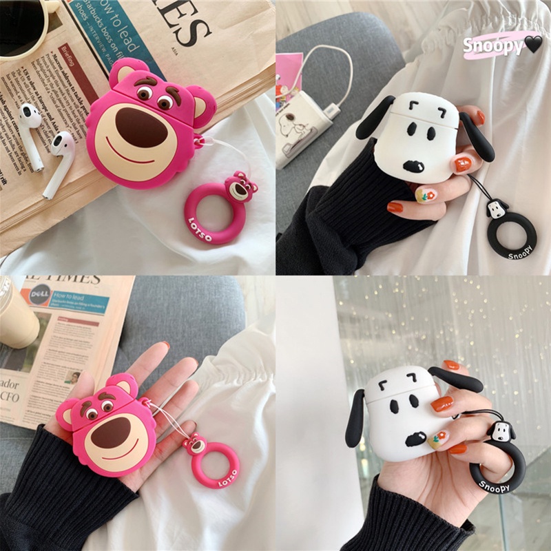 Vỏ Bảo Vệ Hộp Sạc Tai Nghe Airpods Bằng Silicon Họa Tiết Hoạt Hình Dễ Thương
