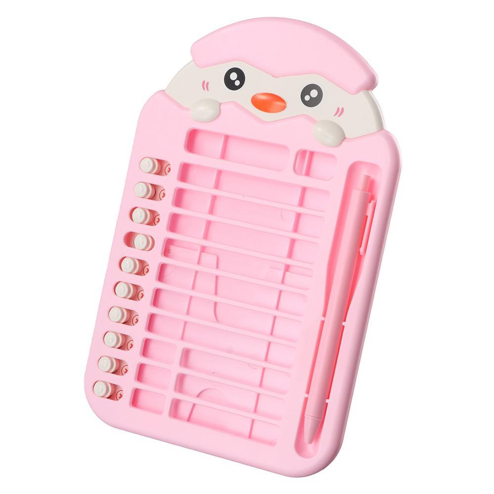 LEISURE Bảng Ghi Chú Lên Kế Hoạch Hàng Ngày Bằng Nhựa Họa Tiết Hoạt Hình Đa Năng Có Thể Tái Sử Dụng