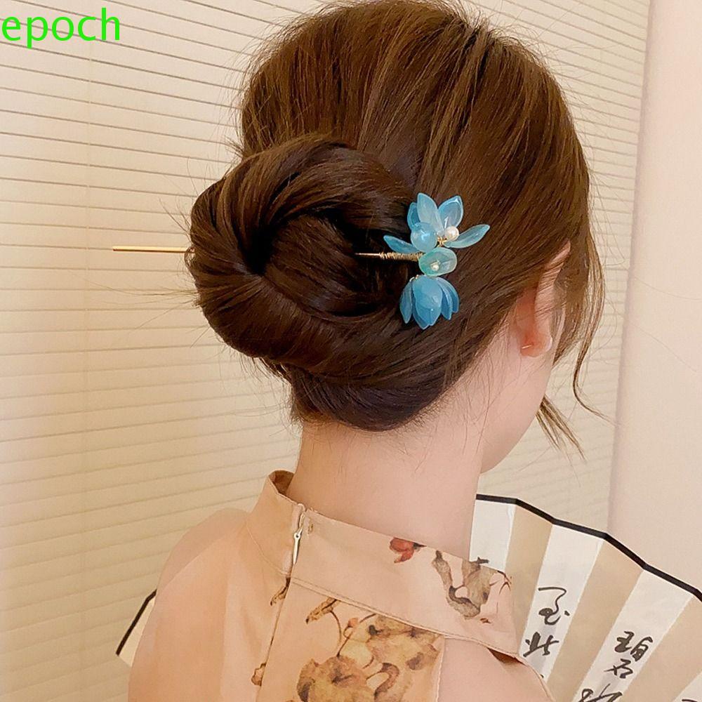 EPOCH Trâm Cài Tóc Bằng Hợp Kim Acrylic Tráng Men Phong Cách Trung Hoa Cổ Điển Thích Hợp Phối Với Hán Phục