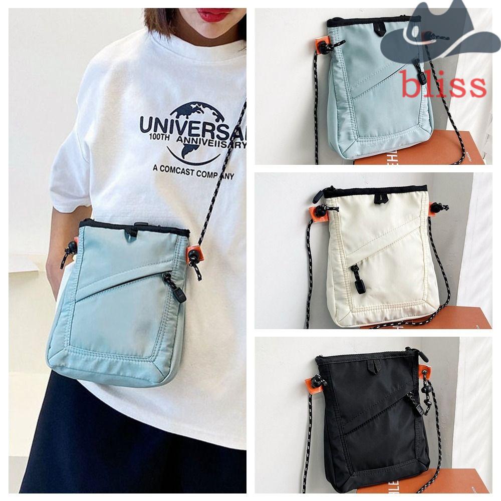 BLISS Túi Đeo Chéo Vuông Nhỏ Bằng Nylon Chống Nước Sức Chứa Lớn Có Thể Điều Chỉnh Đựng Điện Thoại