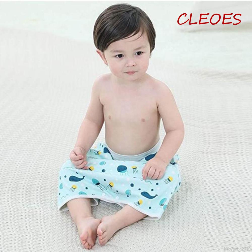CLEOES Quần Tã Dạng Váy Ngắn Bằng Cotton Chống Nước In Họa Tiết Hoa Đám Mây Dễ Thương Dành Cho Em Bé