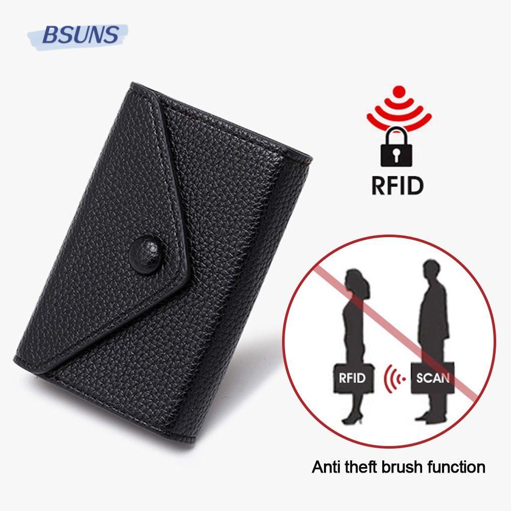 BSUNS Ví Đựng Thẻ Màu Trơn Chống Trộm RFID Thiết Kế Nhỏ Gọn Thời Trang Cho Nam Và Nữ