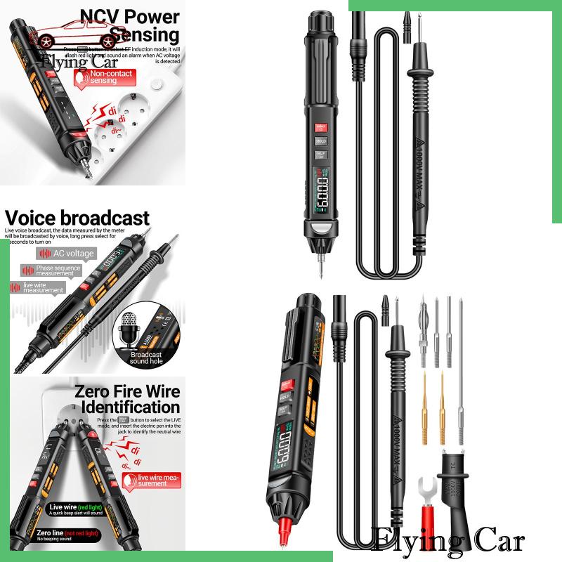 Bút Thử Điện Vạn Năng A3009 Có Đèn Pin 6000 Đếm Chuyên Dụng