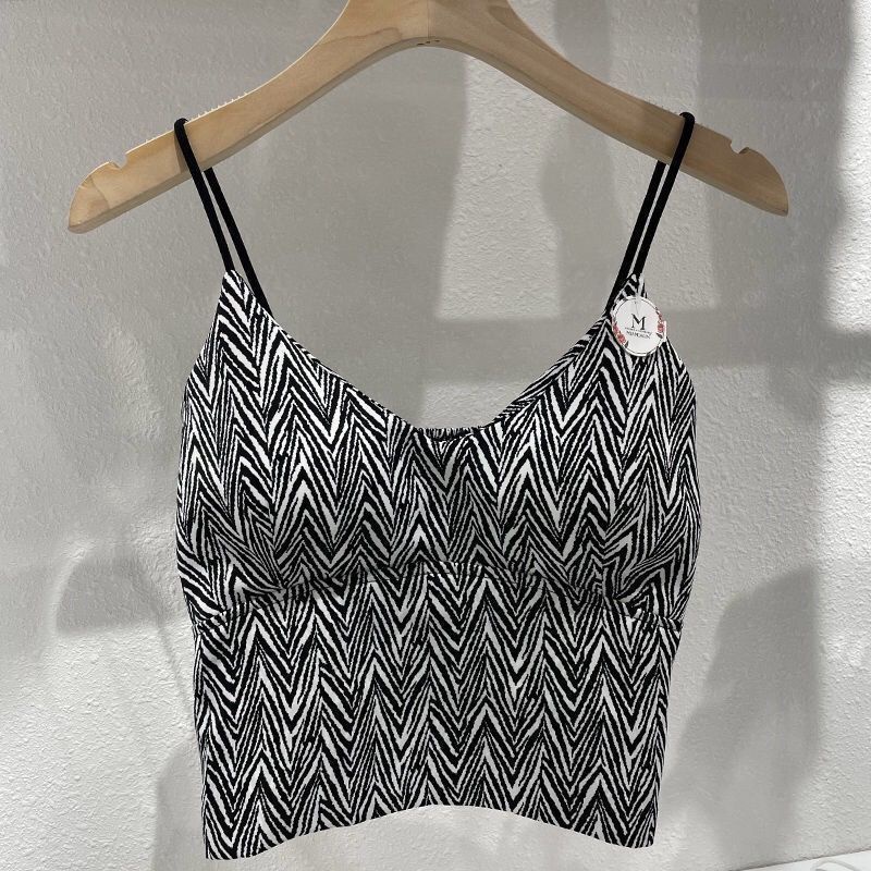 Áo Ngực Hai Dây In Họa Tiết Ngựa Vằn Thời Trang Mới 2023 Cho Nữ